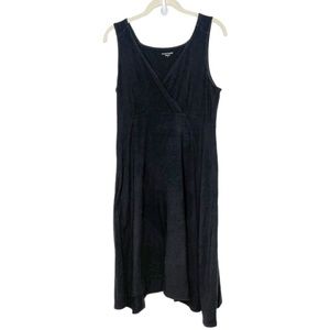 Eileen Fisher | Black V Neck Sleeveless Dress Small